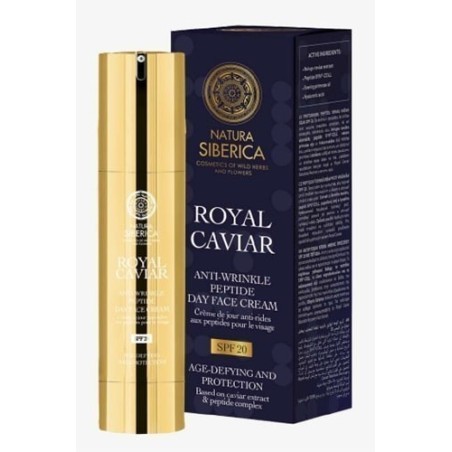 Crema de día Antiarrugas con Péptidos SPF 20 Royal Caviar Natura Siberica